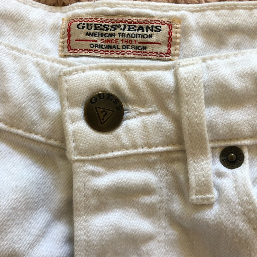 GUESS White Ripped Shorts - Picture 2 of 4